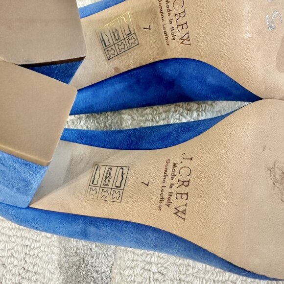 J crew Blue Heel Suede pump - Picture 11 of 11
